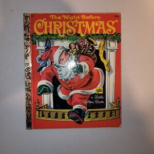 Vintage Little Golden Books The Night Before Christmas Book 1973 * Picture Book